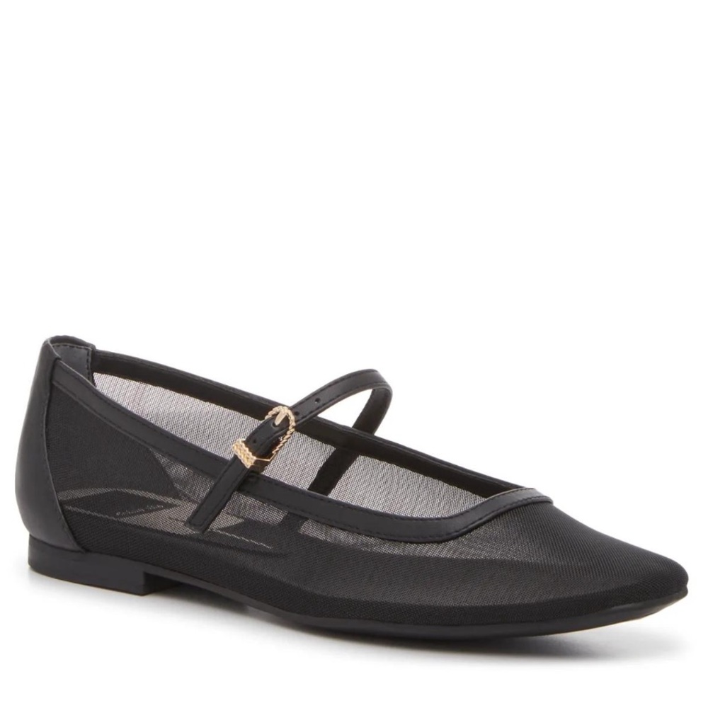 Dolce Vita Aileen Mary Jane Ballet Black Square-Toe Flats
